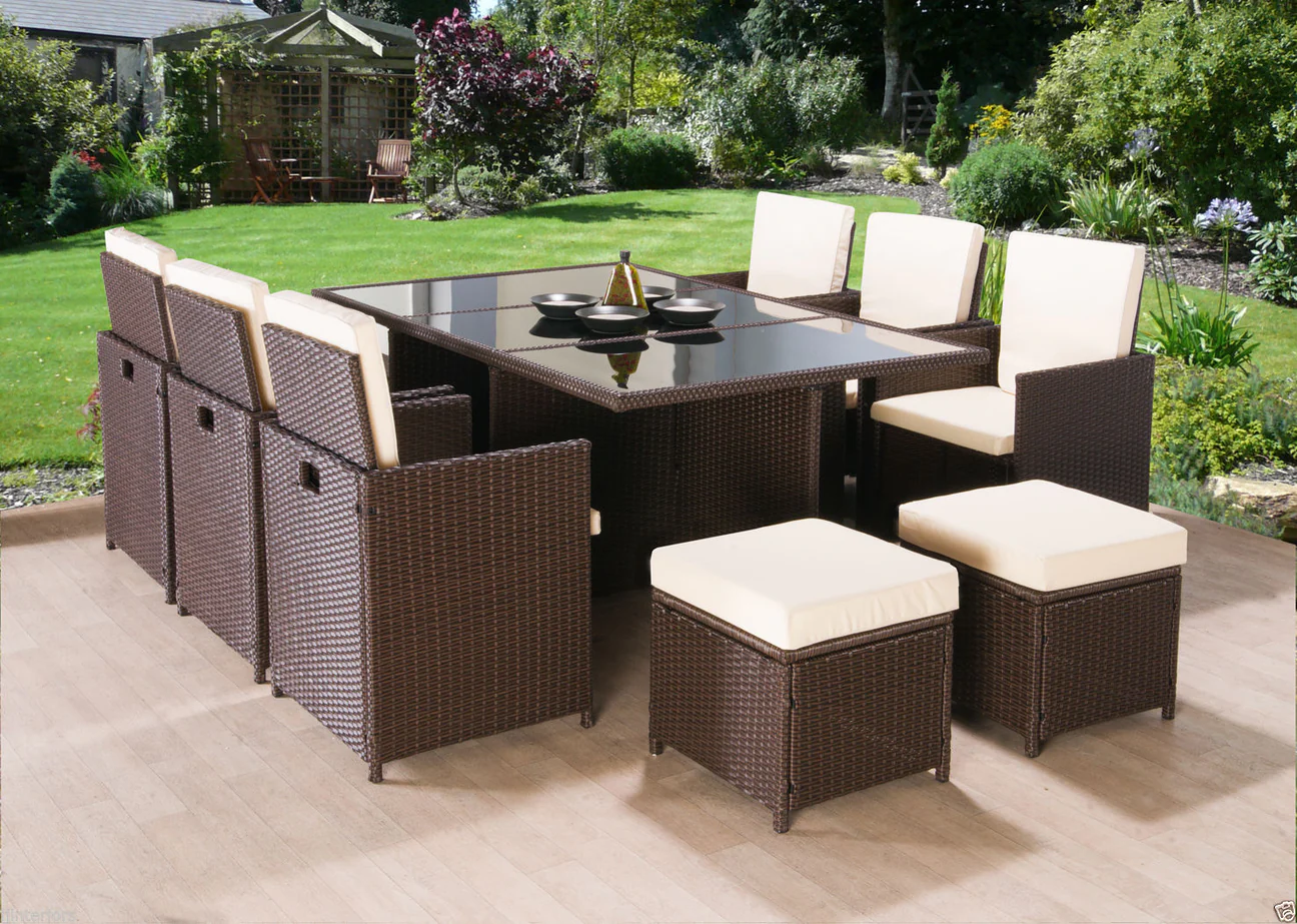 Cube Rattan Garden Furniture Set: Outdoor Elegance