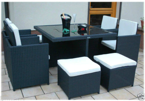 Ralph Cube Rattan Garden Furniture Set 8 Seater