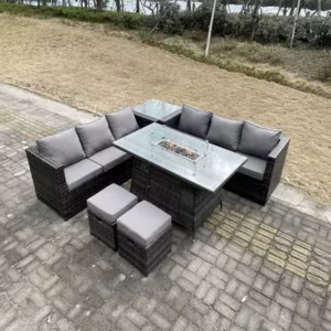 Newcastle Fimous Wicker Outdoor Rattan Garden Furniture Sets Dining Table Sets Patio Conservatory
