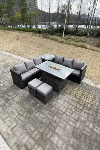 Newcastle Fimous Wicker Outdoor Rattan Garden Furniture Sets Dining Table Sets Patio Conservatory