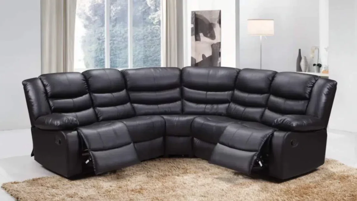 Leather corner recliner online sofa with cup holders