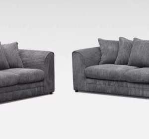 Jumbo Grey Cord Sofa Suite: Experience Ultimate Comfort 