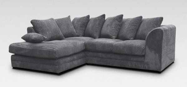 Jumbo Grey Cord Sofa Suite