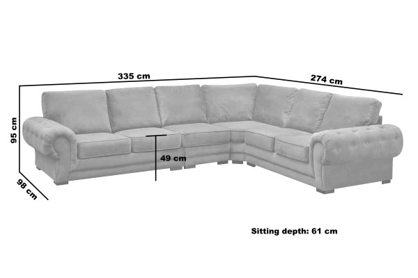 Verona Extended 3c2 Corner Sofa
