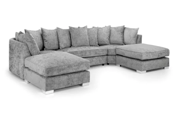 honeypot furniture bishop sofa platinum u shape