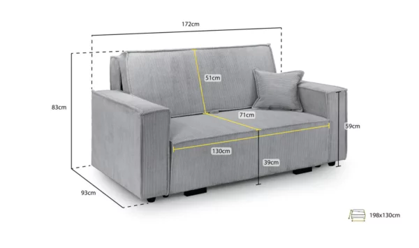 honeypot furniture cassia sofabed grey 2 seater 56907 1728x 1